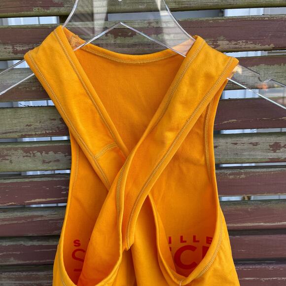 Simon Miller Keao Bodysuit Sleeveless Racerback Criss Cross Top Yellow M/L NWT - Picture 3 of 12
